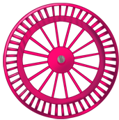 Розовое колесо фона 